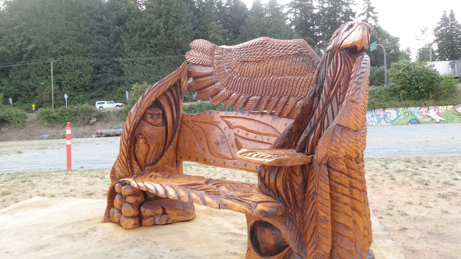 Sculptures sur bois à Powell River